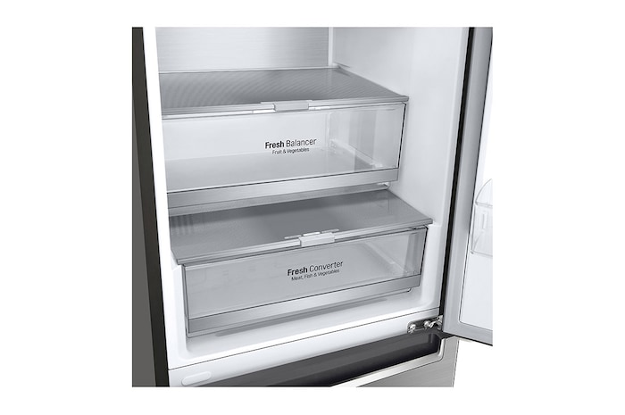 LG Combinado LG GBB72PZVCN, 384 litros, eficiência energética C, 2,03 m, Door Cooling+™, Shiny Steel, GBB72PZVCN