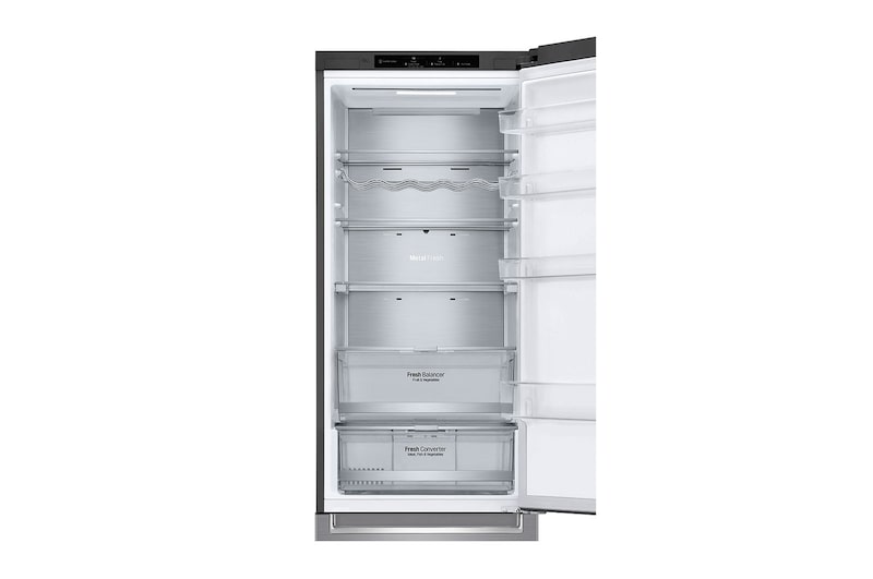 LG Combinado LG GBB72PZVFN, 384 litros, eficiência energética D, 2,03 m, Door Cooling+™, Shiny Steel, GBB72PZVFN
