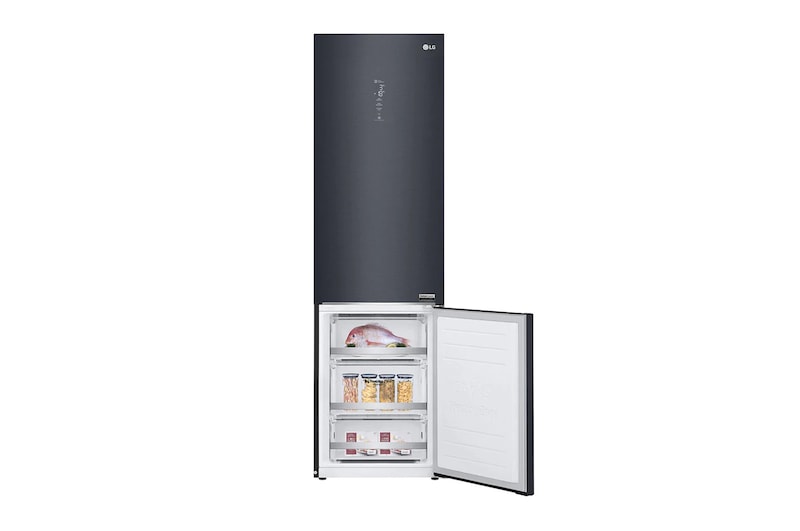 LG Combinado LG GBB92MCACP, 384 litros, eficiência energética C, 2,03 m, Door Cooling+™, Wi-Fi, Matte Black, GBB92MCACP
