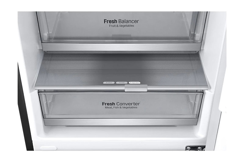 LG Combinado LG GBB92MCACP, 384 litros, eficiência energética C, 2,03 m, Door Cooling+™, Wi-Fi, Matte Black, GBB92MCACP