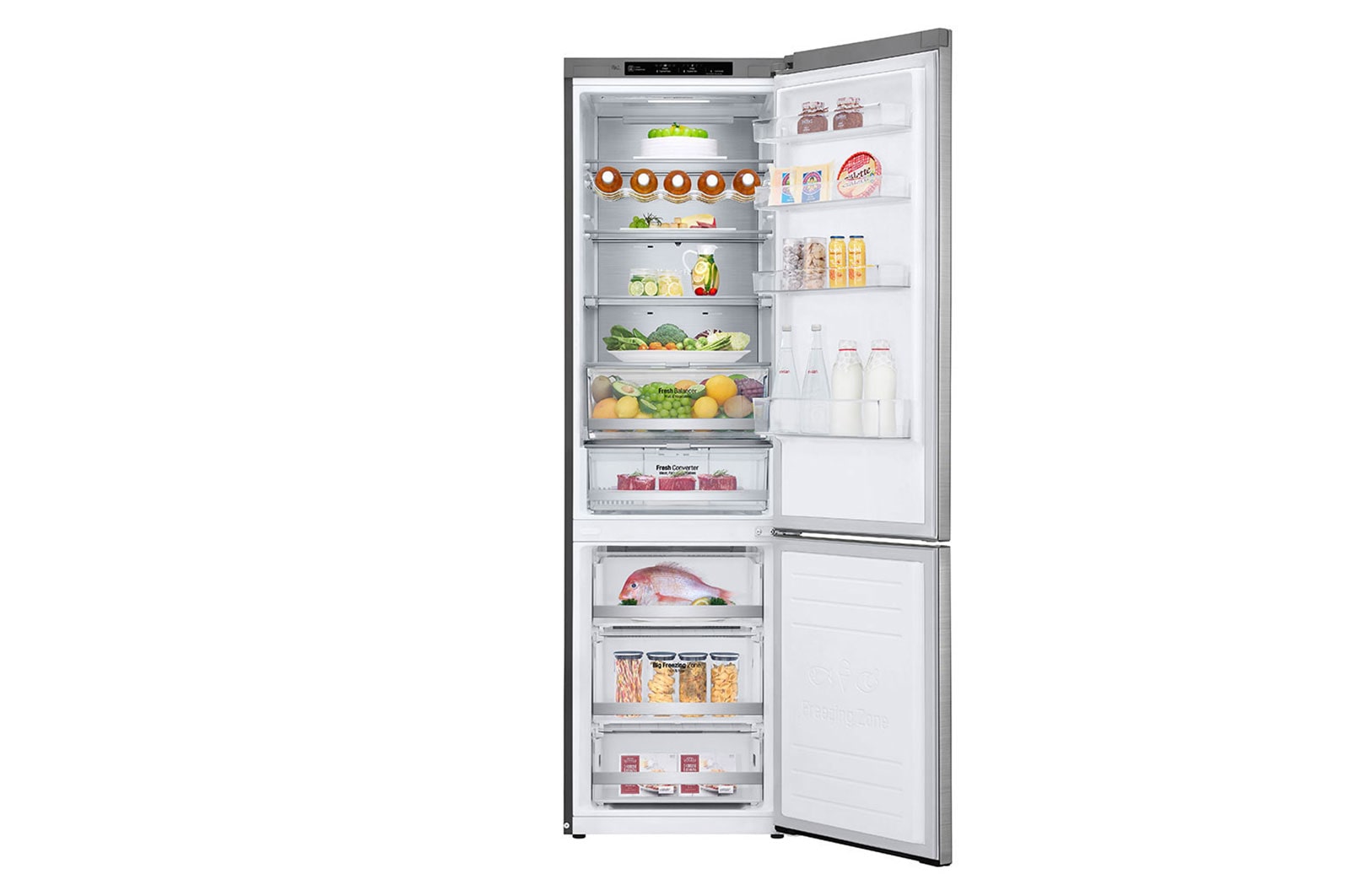 LG Combinado LG GBB92STBAP, 384 litros, eficiência energética A, 2,03 m, Door Cooling+™, Stainless Steel, GBB92STBAP