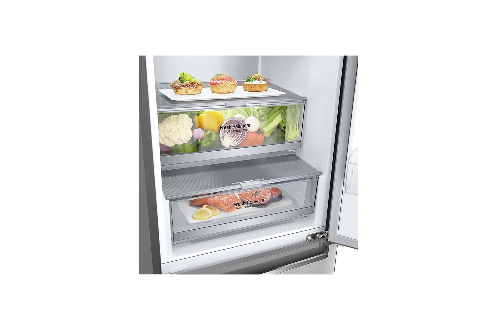 LG Combinado LG GBB92STBAP, 384 litros, eficiência energética A, 2,03 m, Door Cooling+™, Stainless Steel, GBB92STBAP