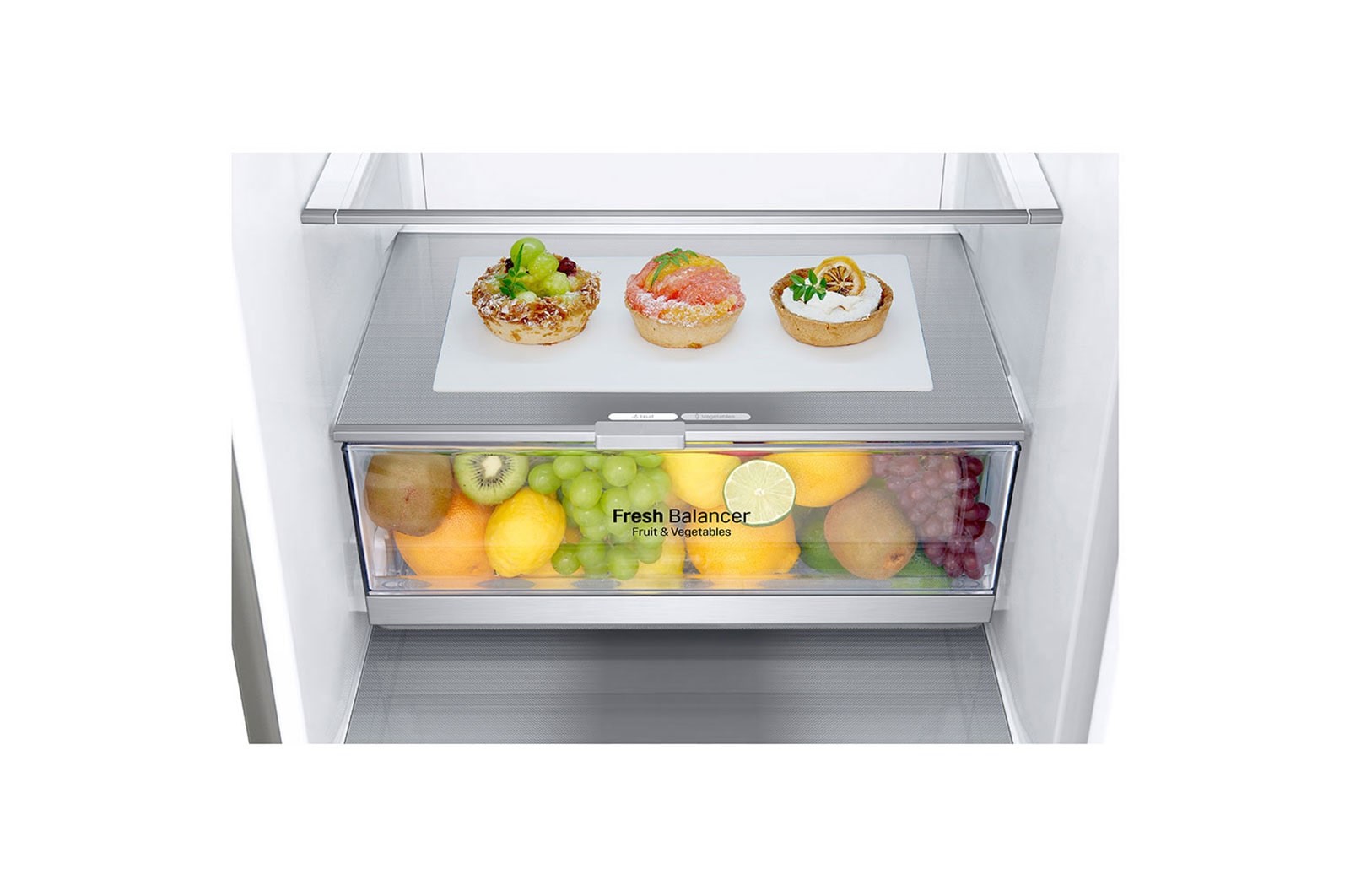 LG Combinado LG GBB92STBAP, 384 litros, eficiência energética A, 2,03 m, Door Cooling+™, Stainless Steel, GBB92STBAP