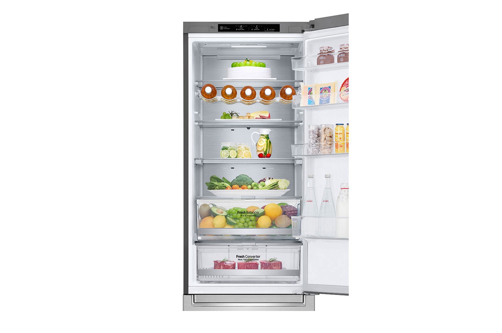 LG Combinado LG GBB92STBAP, 384 litros, eficiência energética A, 2,03 m, Door Cooling+™, Stainless Steel, GBB92STBAP