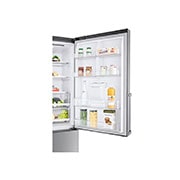 LG Frigorífico Combinado LG prata 461l com eficiência energética E, dispensador de água sem canalização e DoorCooling+™  , GBF567PZCMB