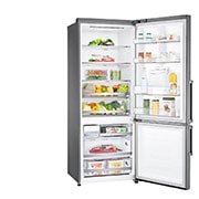 LG Frigorífico Combinado LG prata 461l com eficiência energética E, dispensador de água sem canalização e DoorCooling+™  , GBF567PZCMB