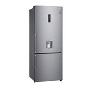 LG Frigorífico Combinado LG prata 461l com eficiência energética E, dispensador de água sem canalização e DoorCooling+™  , GBF567PZCMB