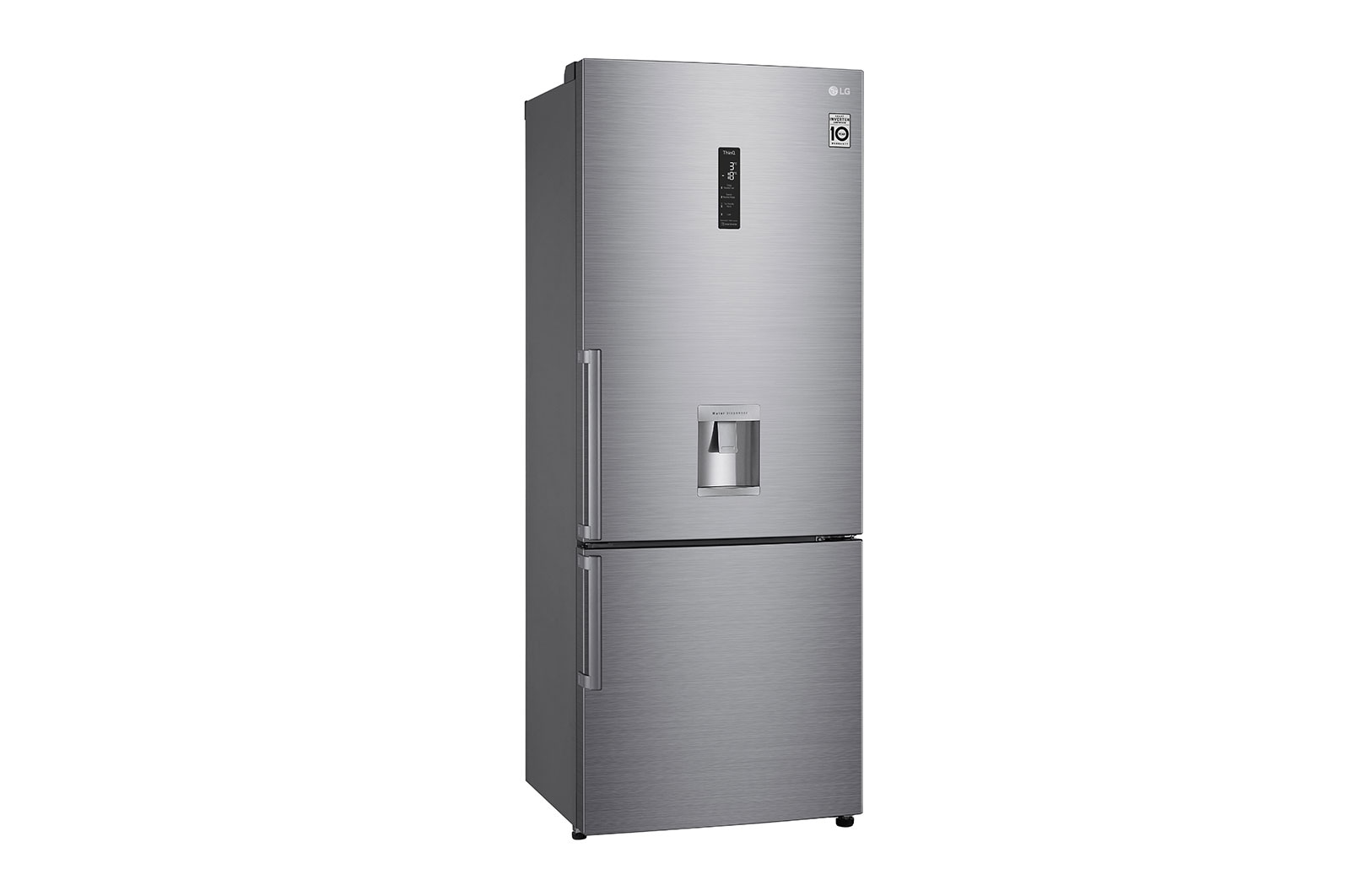 LG Frigorífico Combinado LG prata 461l com eficiência energética E, dispensador de água sem canalização e DoorCooling+™  , GBF567PZCMB