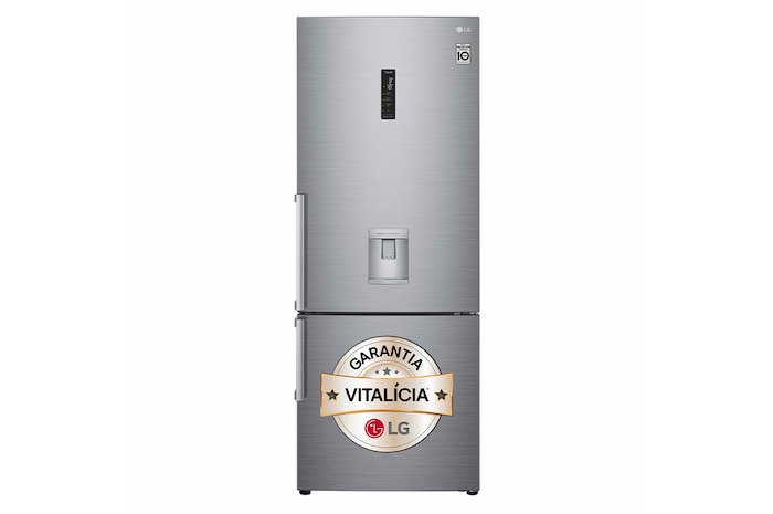 LG Frigorífico Combinado LG prata 461l com eficiência energética E, dispensador de água sem canalização e DoorCooling+™ , GBF567PZCMB