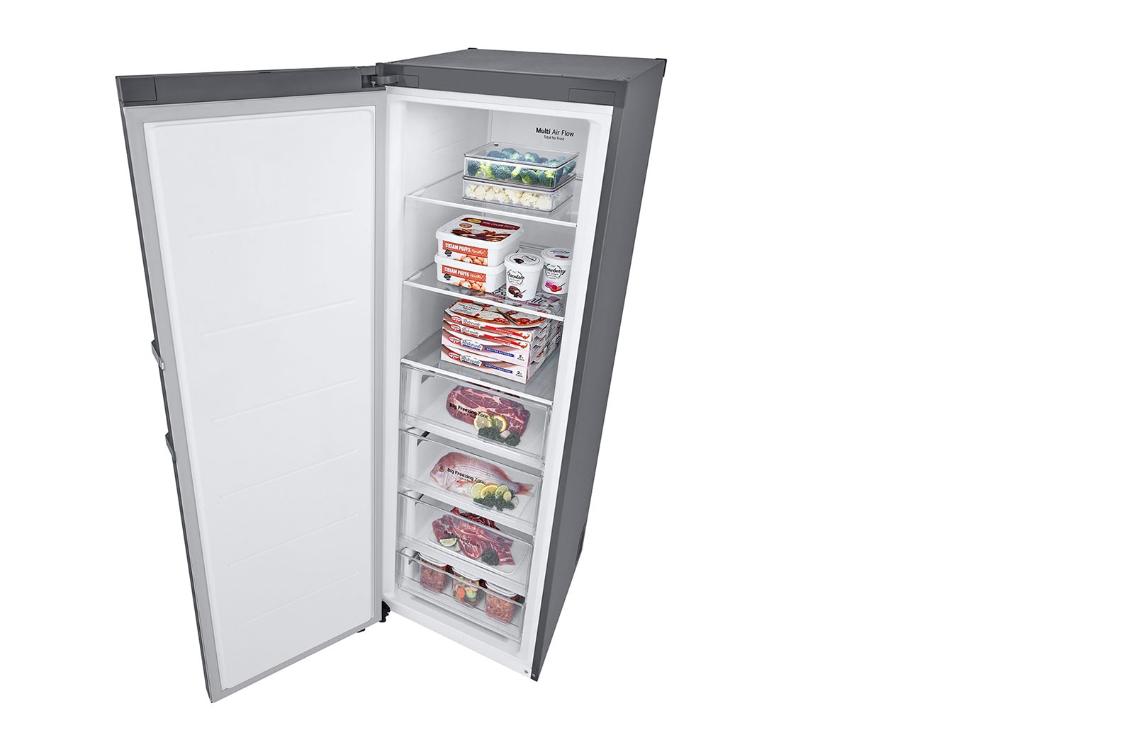 LG Arca vertical | 324 L | Etiqueta energética E | MuLti-Air FLow™ | TotaL No Frost | Express Freeze, GFE41PZGSZ