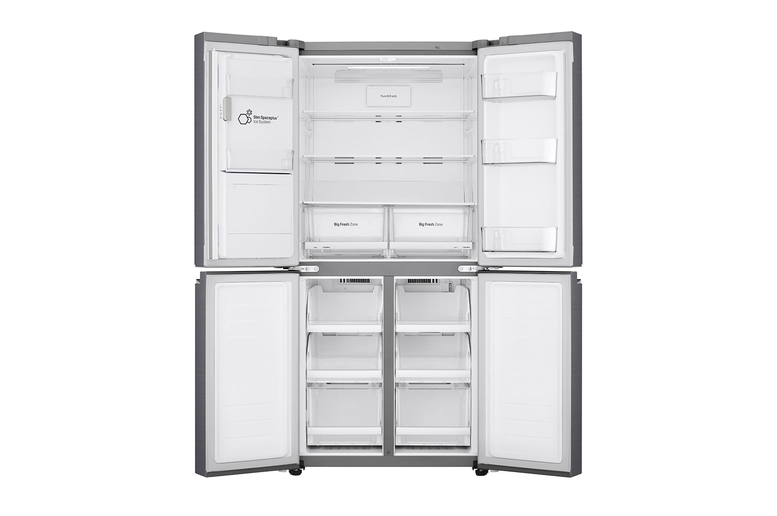 LG Frigorífico Americano de 4 portas | 506 L | Etiqueta energética E | UVnano™ | DoorCooLing+™, GML844PZKZ