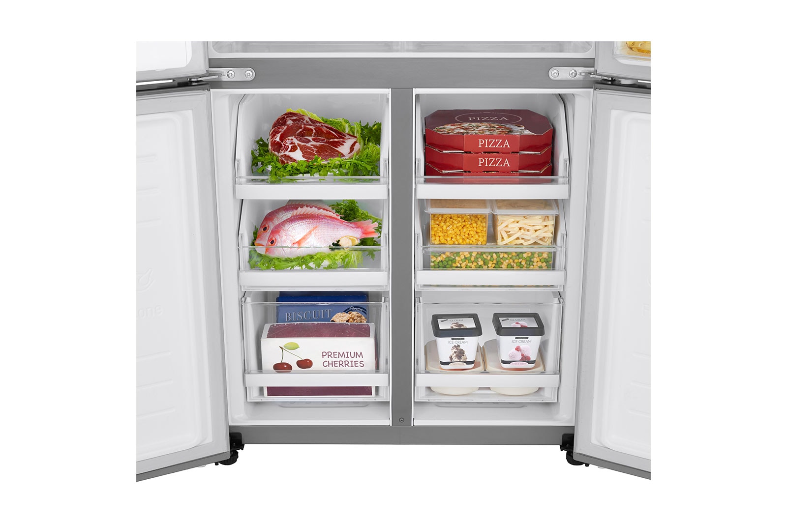 LG Frigorífico Americano de 4 portas | 506 L | Etiqueta energética E | UVnano™ | DoorCooLing+™, GML844PZKZ