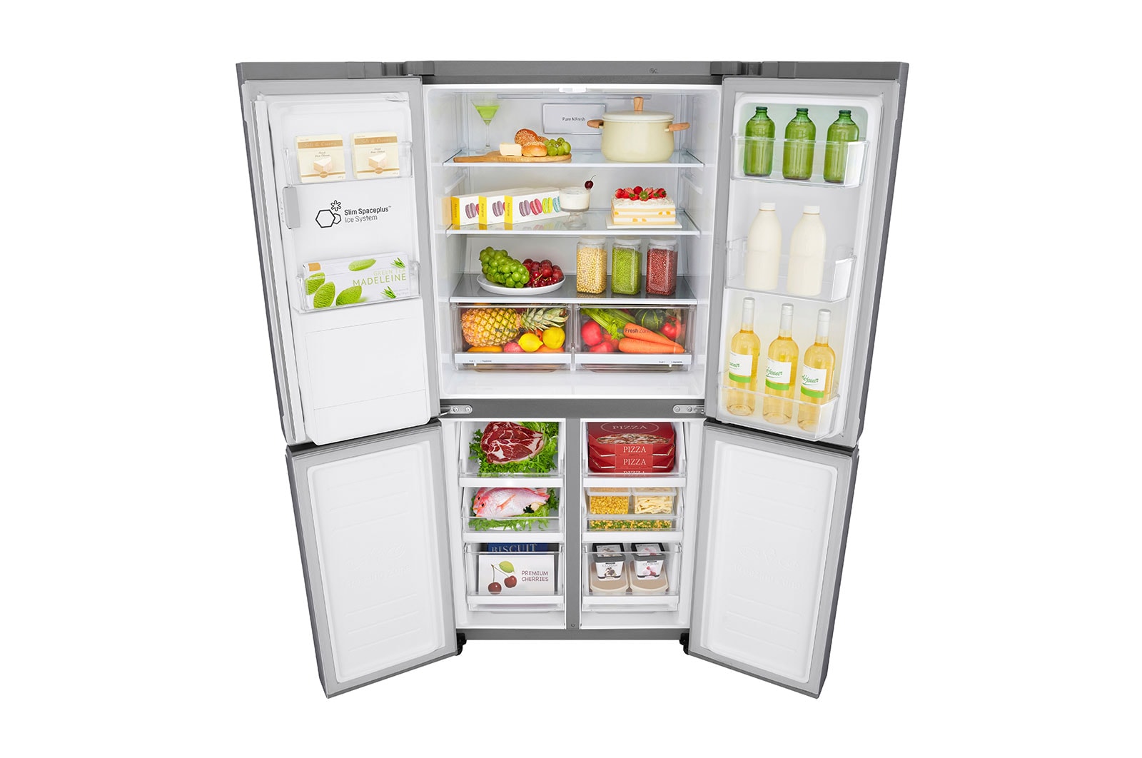LG Frigorífico Americano de 4 portas | 506 L | Etiqueta energética E | UVnano™ | DoorCooLing+™, GML844PZKZ