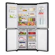 LG Frigorífico Americano de 4 portas | 508 L | Etiqueta energética F | InstaView™ | Door-in-Door™ | DoorCooLing+™, GMX844MCKV