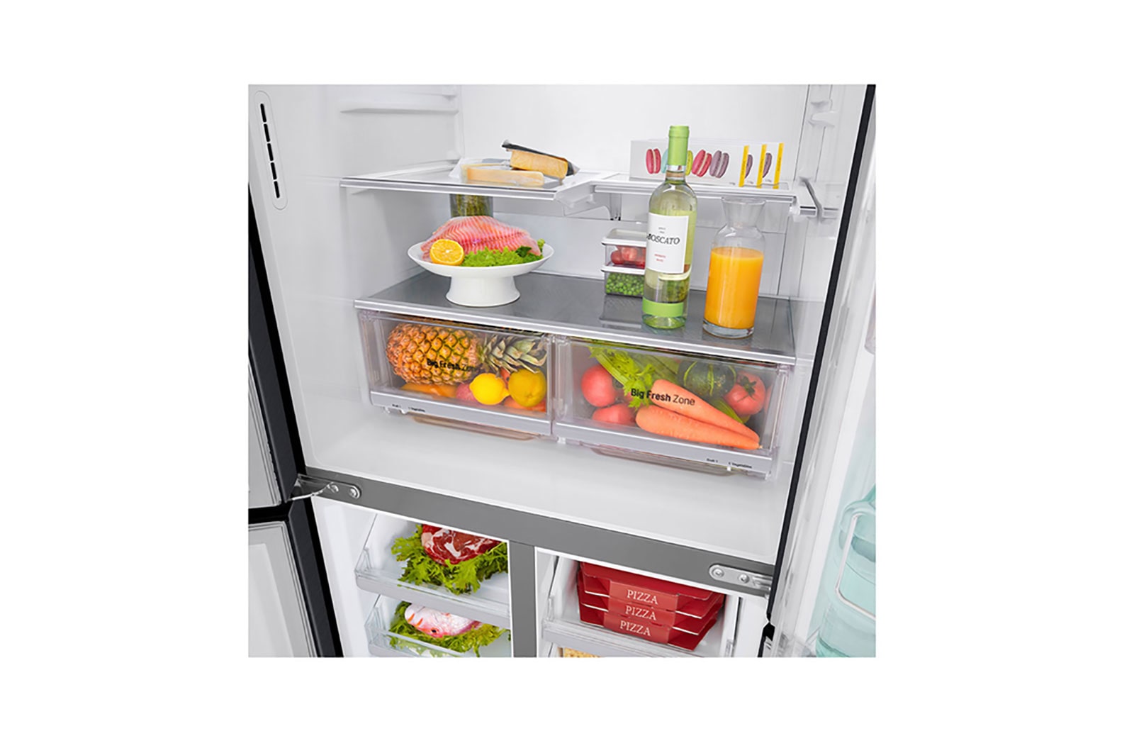 LG Frigorífico Americano de 4 portas | 508 L | Etiqueta energética F | InstaView™ | Door-in-Door™ | DoorCooLing+™, GMX844MCKV