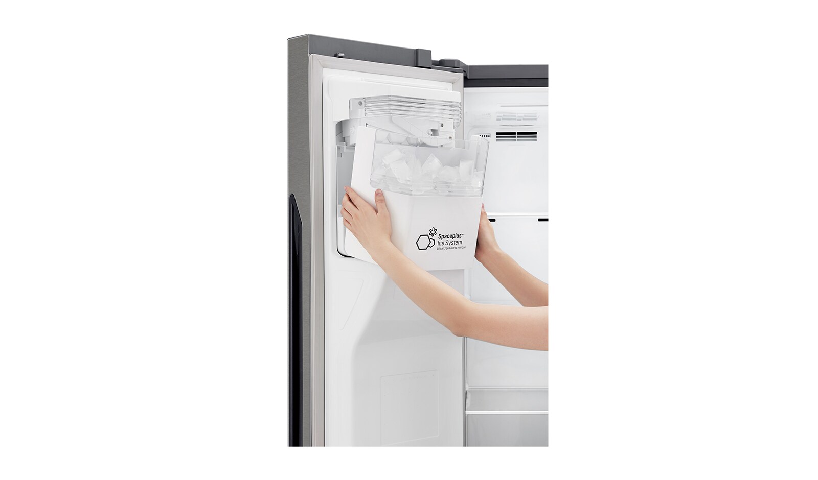 LG Frigorífico Americano LG GSJ361DIDV, 606 litros, eficiência energética F, Door in Door™, dispensador sem canalização, Dark Graphite, GSJ361DIDV