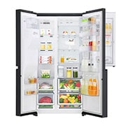 LG Frigorífico Americano LG GSJ761MCUZ, 625 litros, eficiência energética F, Door in Door™, dispensador sem canalização, Matte Black, GSJ761MCUZ