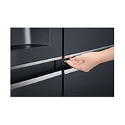 LG Frigorífico Americano LG GSJ761MCUZ, 625 litros, eficiência energética F, Door in Door™, dispensador sem canalização, Matte Black, GSJ761MCUZ