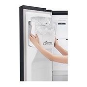 LG Frigorífico Americano LG GSJ761MCUZ, 625 litros, eficiência energética F, Door in Door™, dispensador sem canalização, Matte Black, GSJ761MCUZ