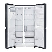 LG Frigorífico Americano LG GSJ761MCUZ, 625 litros, eficiência energética F, Door in Door™, dispensador sem canalização, Matte Black, GSJ761MCUZ