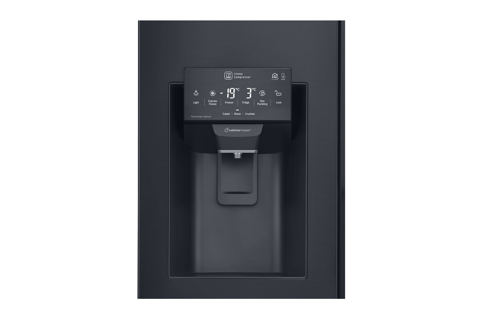 LG Frigorífico Americano LG GSJ761MCUZ, 625 litros, eficiência energética F, Door in Door™, dispensador sem canalização, Matte Black, GSJ761MCUZ
