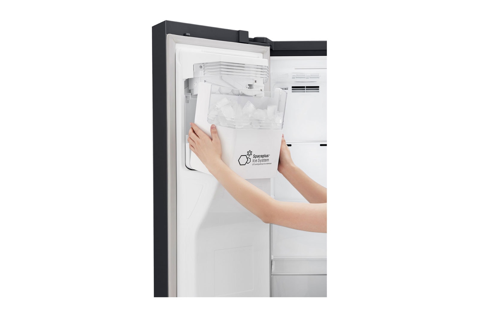 LG Frigorífico Americano LG GSJ761MCUZ, 625 litros, eficiência energética F, Door in Door™, dispensador sem canalização, Matte Black, GSJ761MCUZ