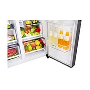LG Frigorífico Americano LG GSJ761PZZZ, 625 litros, eficiência energética F, Door in Door™, dispensador sem canalização, Shiny Steel, GSJ761PZZZ