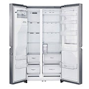LG Frigorífico Americano LG GSJ761PZZZ, 625 litros, eficiência energética F, Door in Door™, dispensador sem canalização, Shiny Steel, GSJ761PZZZ