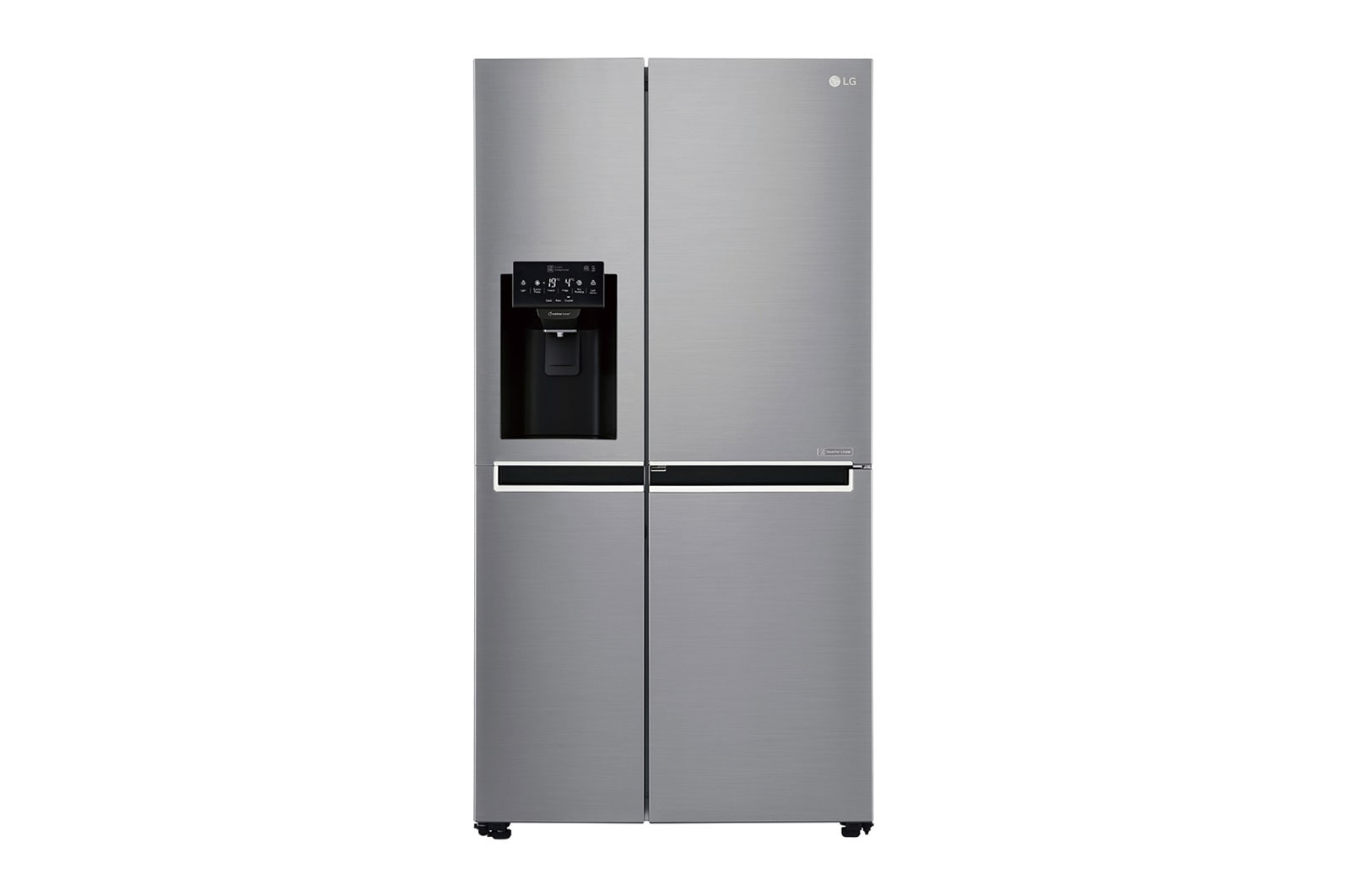 LG Frigorífico Americano LG GSJ761PZZZ, 625 litros, eficiência energética F, Door in Door™, dispensador sem canalização, Shiny Steel, GSJ761PZZZ
