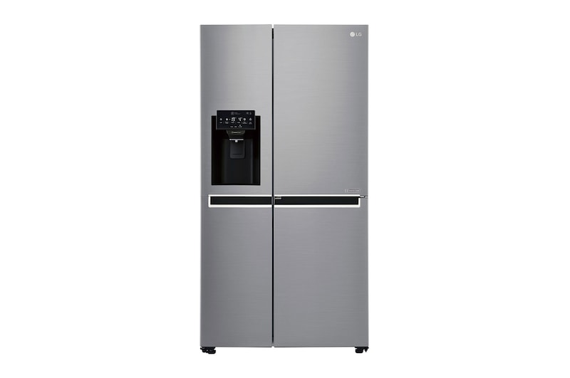 LG Frigorífico Americano LG GSJ761PZZZ, 625 litros, eficiência energética F, Door in Door™, dispensador sem canalização, Shiny Steel, GSJ761PZZZ