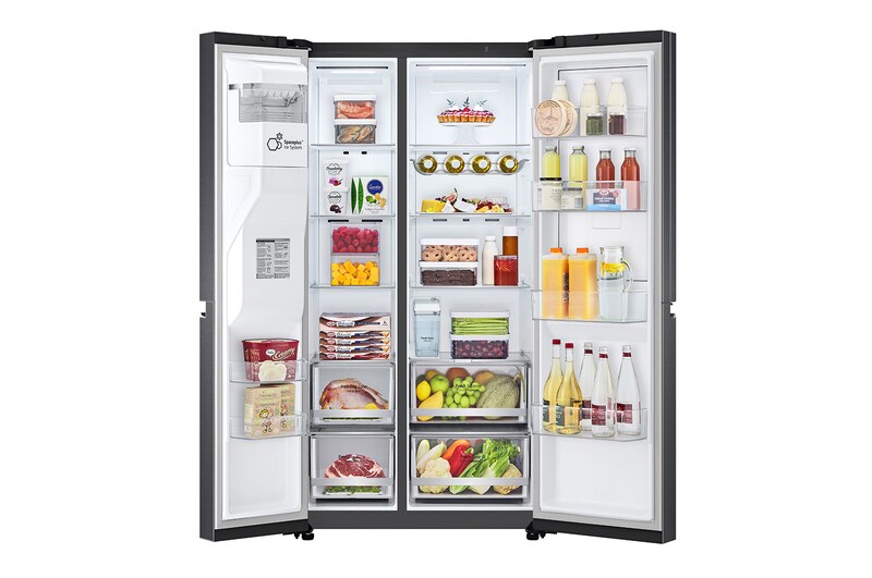 LG Frigorífico Americano | 635 L | Etiqueta energética E | Door-in-Door™ | DoorCooLing+™ | Dispensador sem canaLização, GSJV71MCLE