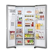 LG Frigorífico Americano | 635 L | Etiqueta energética E | Door-in-Door™ | DoorCooLing+™ | Dispensador sem canaLização, GSJV71PZLE