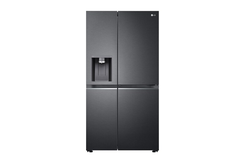 LG Frigorífico Americano LG GSJV91MCAE, 635 litros, eficiência energética E, Door in Door™, Door Cooling+™, dispensador sem canalização, UVnano™, Matte Black, GSJV91MCAE