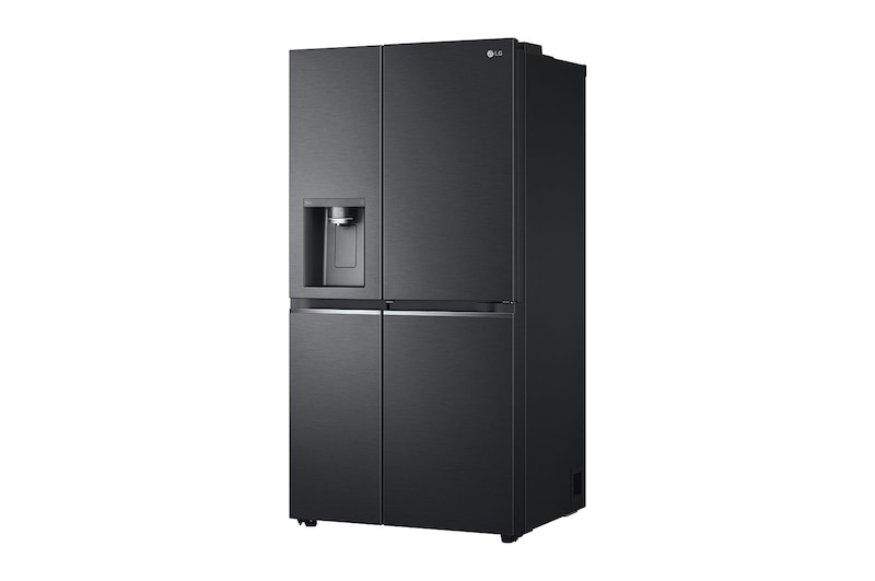 LG Frigorífico Americano LG GSJV91MCAE, 635 litros, eficiência energética E, Door in Door™, Door Cooling+™, dispensador sem canalização, UVnano™, Matte Black, GSJV91MCAE