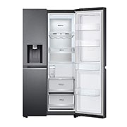 LG Frigorífico Americano LG GSJV91MCAE, 635 litros, eficiência energética E, Door in Door™, Door Cooling+™, dispensador sem canalização, UVnano™, Matte Black, GSJV91MCAE