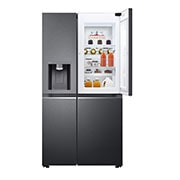 LG Frigorífico Americano LG GSJV91MCAE, 635 litros, eficiência energética E, Door in Door™, Door Cooling+™, dispensador sem canalização, UVnano™, Matte Black, GSJV91MCAE