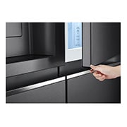 LG Frigorífico Americano LG GSJV91MCAE, 635 litros, eficiência energética E, Door in Door™, Door Cooling+™, dispensador sem canalização, UVnano™, Matte Black, GSJV91MCAE