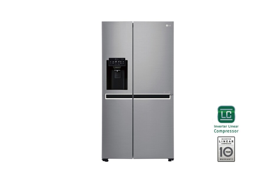 LG Frigorífico Americano LG GSL760PZXV, 625 litros, eficiência energética F, Shiny Steel, GSL760PZXV
