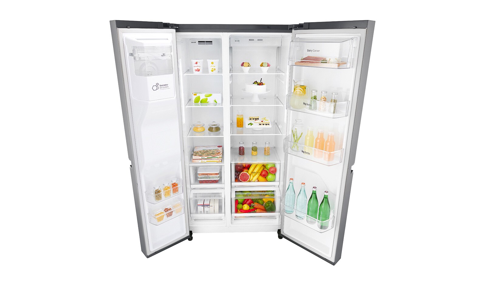 LG Frigorífico Americano LG GSL760PZXV, 625 litros, eficiência energética F, Shiny Steel, GSL760PZXV