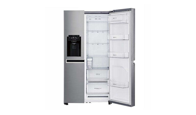 LG Frigorífico Americano LG, GSL761PZUZ, 625 litros, eficiência energética F, dispensador sem canalização, Shiny Steel, GSL761PZUZ