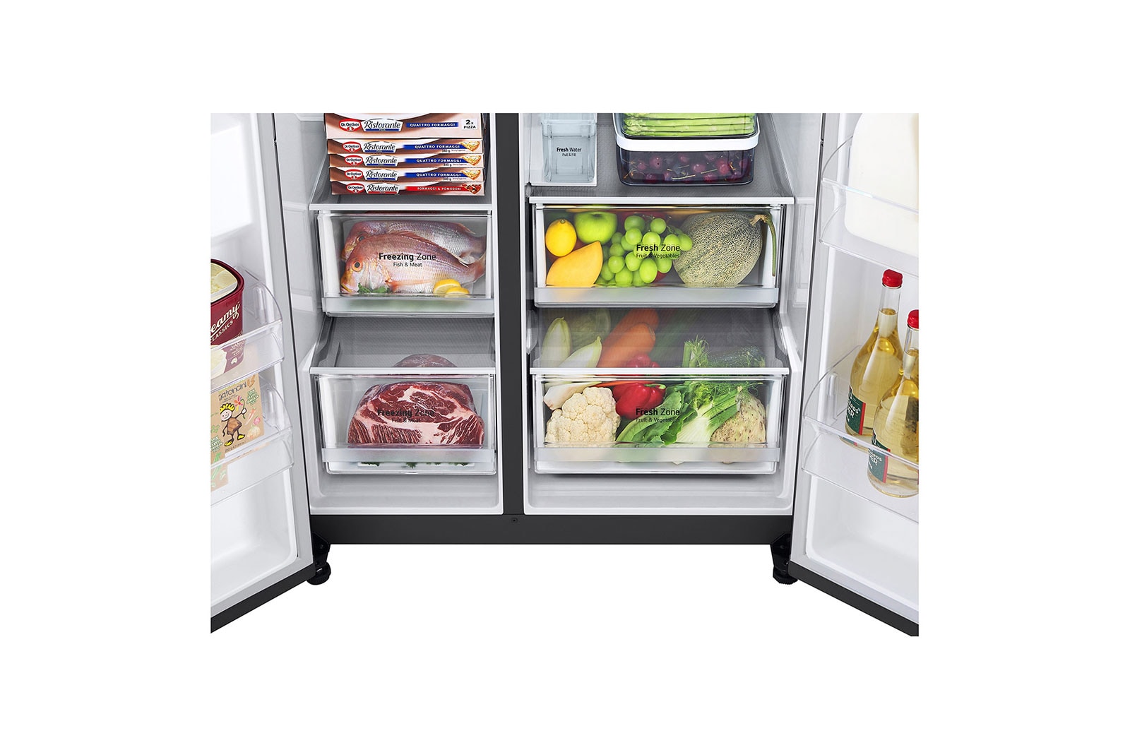 LG Frigorífico Americano | 635 L | Etiqueta energética E | DoorCooLing+™ | Dispensador sem canaLização, GSLV71MCTE