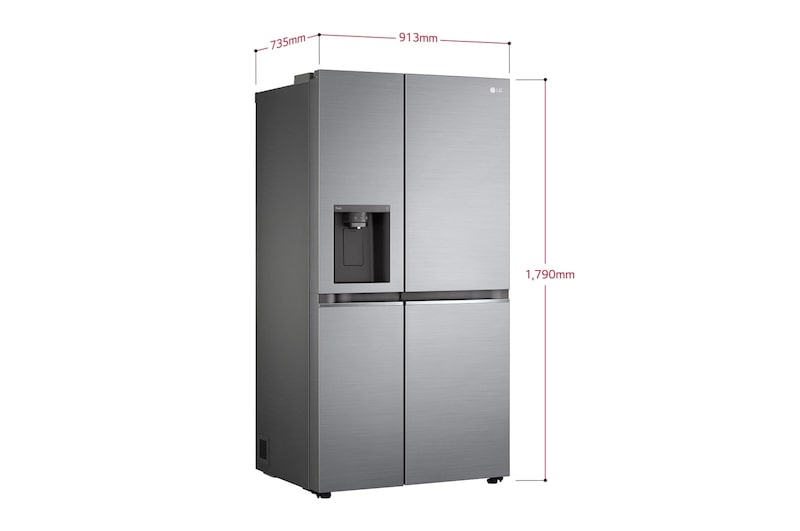 LG Frigorífico Americano | 635 L | Etiqueta energética D | DoorCooLing+™ | Dispensador sem canaLização, GSLV71PZTD