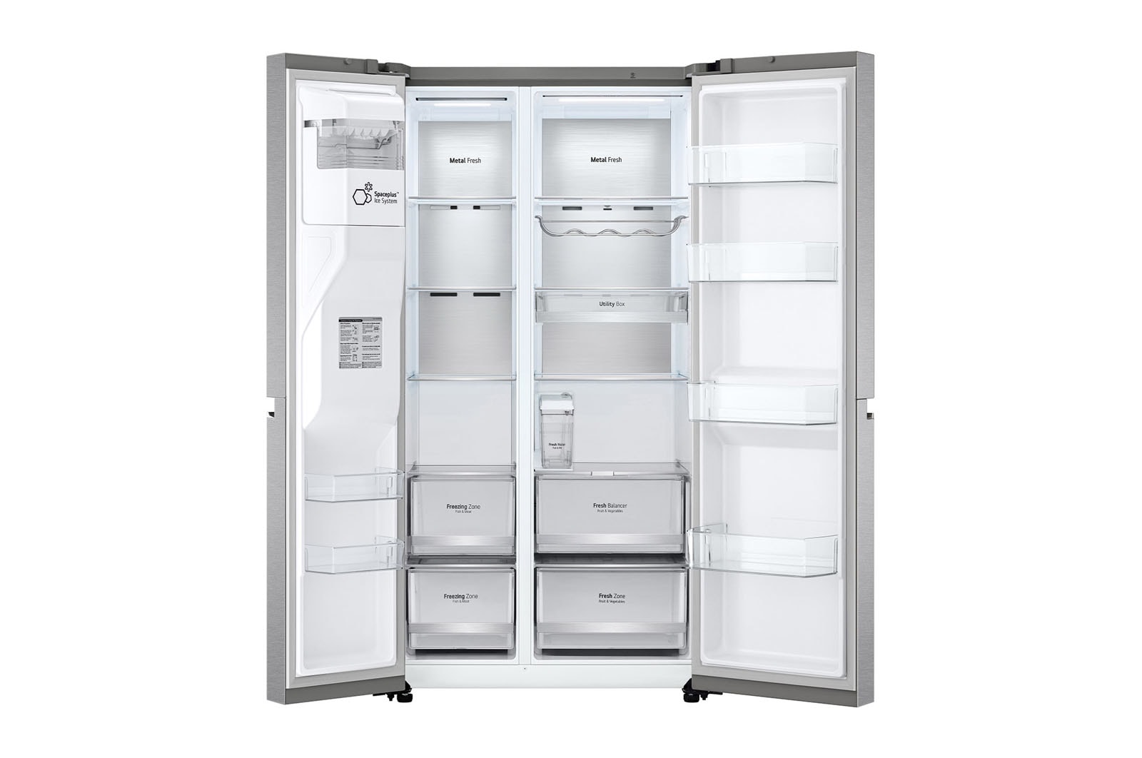 LG Frigorífico Americano LG GSLV91MBAD, 635 litros, eficiência energética D, Door Cooling+™, dispensador sem canalização, UVnano™, Metal Sorbet, GSLV91MBAD