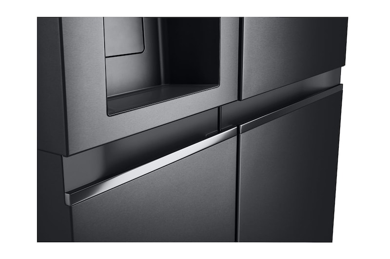 LG Frigorífico Americano LG GSLV91MCAD, 635 litros, eficiência energética D, Door Cooling+™, dispensador sem canalização, UVnano™, Matte Black, GSLV91MCAD