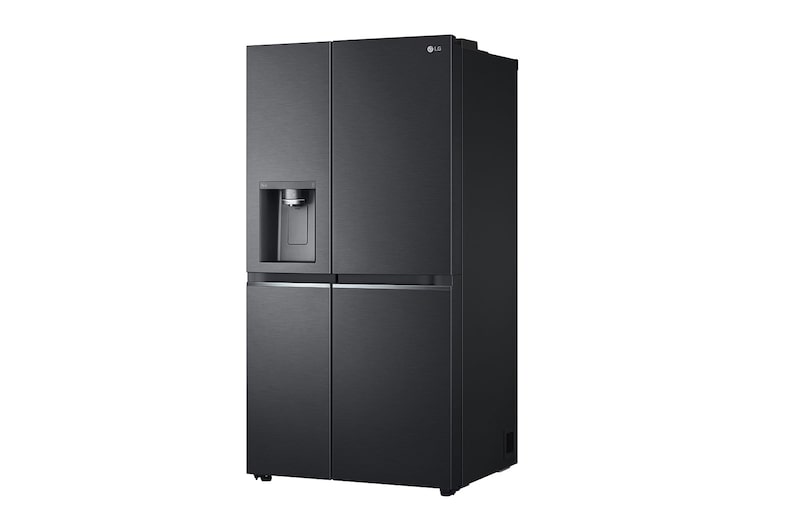 LG Frigorífico Americano LG GSLV91MCAD, 635 litros, eficiência energética D, Door Cooling+™, dispensador sem canalização, UVnano™, Matte Black, GSLV91MCAD