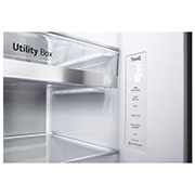 LG Frigorífico Americano LG GSLV91MCAD, 635 litros, eficiência energética D, Door Cooling+™, dispensador sem canalização, UVnano™, Matte Black, GSLV91MCAD