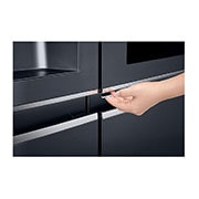 LG Frigorífico Americano LG GSX961MCVZ, 625 litros, eficiência energética F, InstaView™, Door in Door™, Pure N Fresh™, Door Cooling+™, dispensador sem canalização, Matte Black, GSX961MCVZ