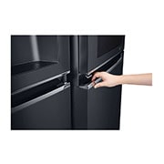 LG Frigorífico Americano LG GSX961MCVZ, 625 litros, eficiência energética F, InstaView™, Door in Door™, Pure N Fresh™, Door Cooling+™, dispensador sem canalização, Matte Black, GSX961MCVZ