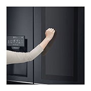 LG Frigorífico Americano LG GSX961MCVZ, 625 litros, eficiência energética F, InstaView™, Door in Door™, Pure N Fresh™, Door Cooling+™, dispensador sem canalização, Matte Black, GSX961MCVZ