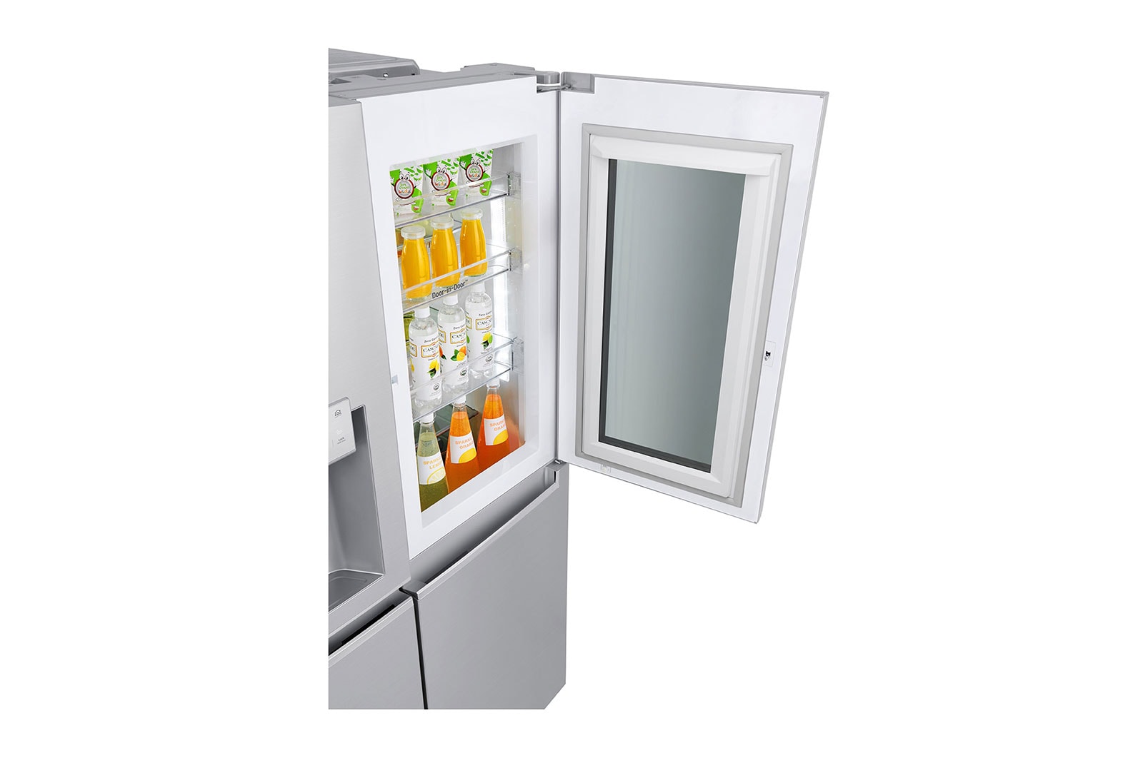 LG Frigorífico Americano LG GSX961NSVZ, 625 litros, eficiência energética F, InstaView™, Door in Door™, Pure N Fresh™, Door Cooling+™, dispensador sem canalização, Noble Steel, GSX961NSVZ